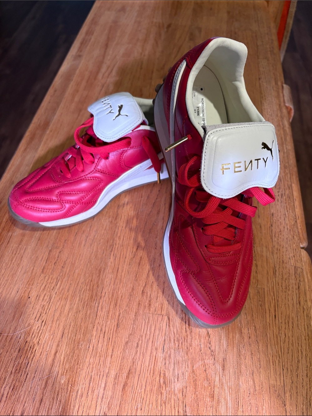 Puma FENTY Red/White Leather Sneakers